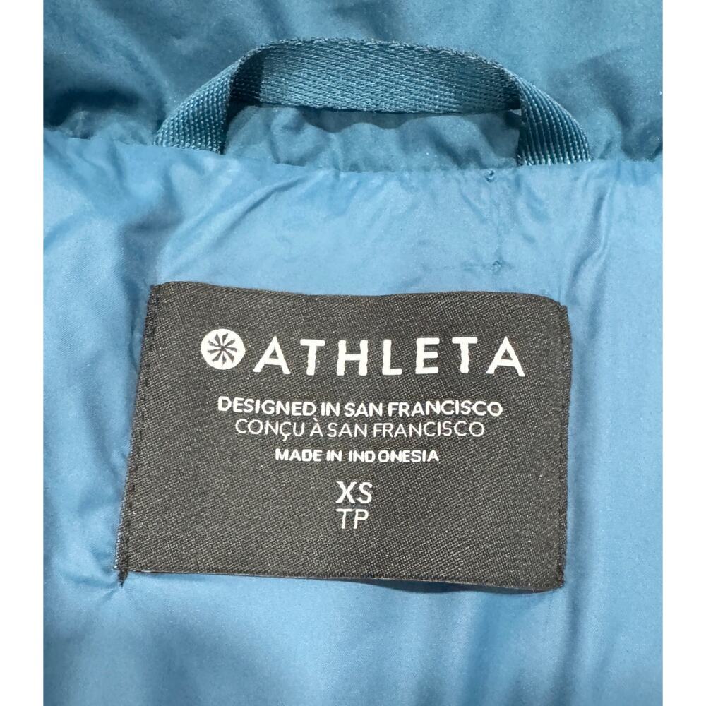 ATHLETA Down-Filled Downtown Puffer Quilted Vest Athleisure High Neck Size XS - Picture 6 of 6